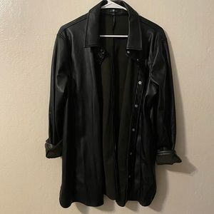 7 For All Mankind Faux Leather Shirt